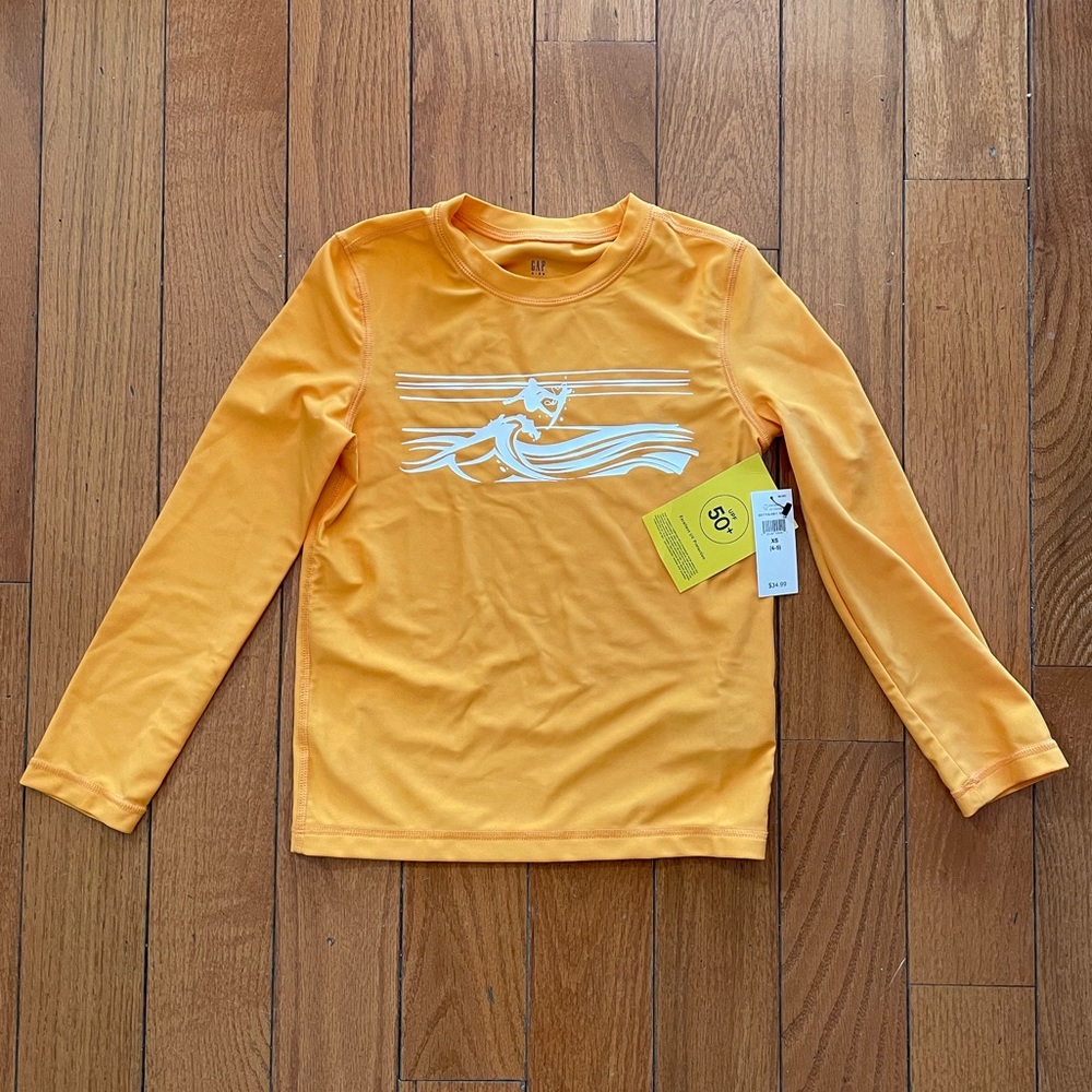 Gap Rashguard Bathing Suit Top, Size Kids XS